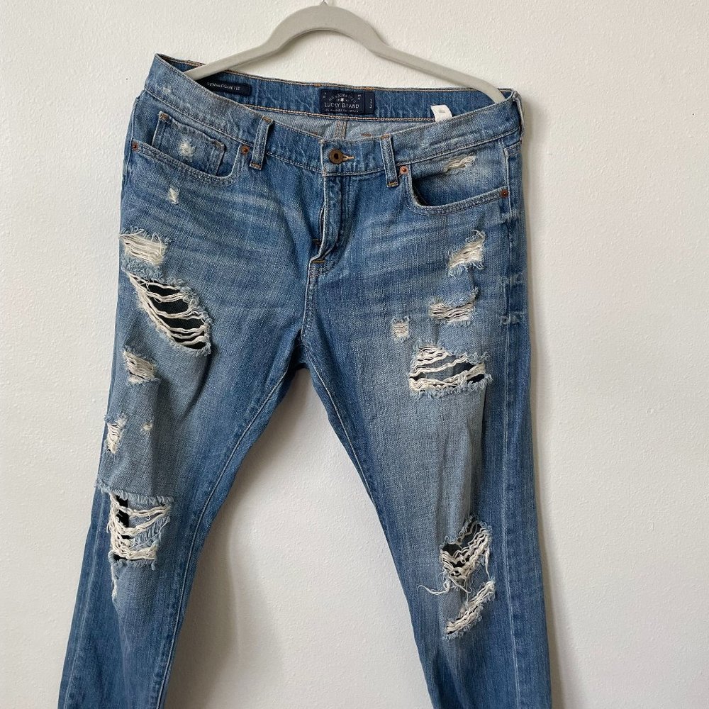 Lucky Brand size 10/30 distressed jeans